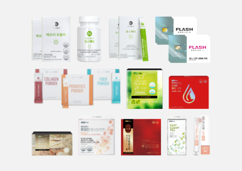 A group shot of Neora products featured in the Wellness Essentials Pack.